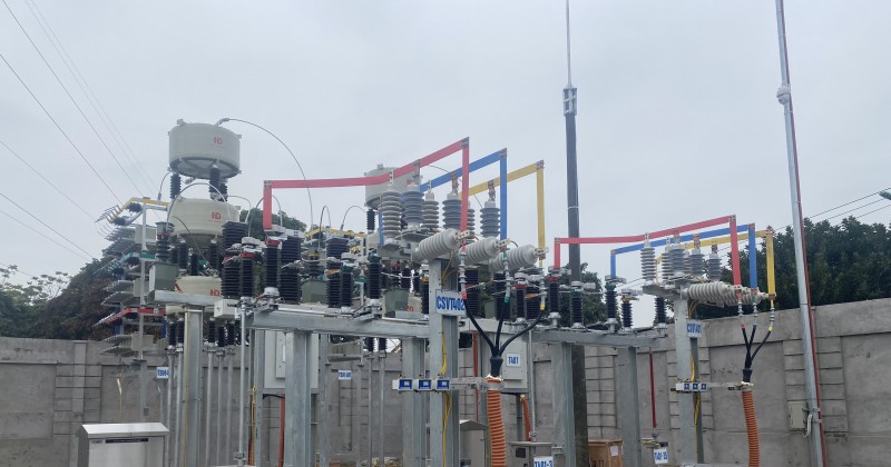 Hoàn thành công trình lắp đặt hệ thống tụ bù TBA 110kV Móng Cái