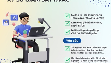 AIT TUYỂN DỤNG | KỸ SƯ GIÁM SÁT HVAC